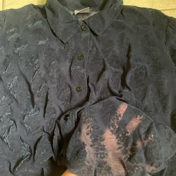 Vintage 90’s Floral Burnout Crop Top - Picture 2 of 4